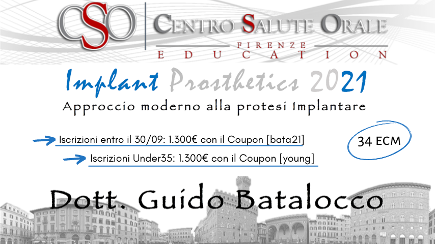 IMPLANT PROSTHETICS 2021 - APPROCCIO MODERNO ALLA PROTESI IMPLANTARE