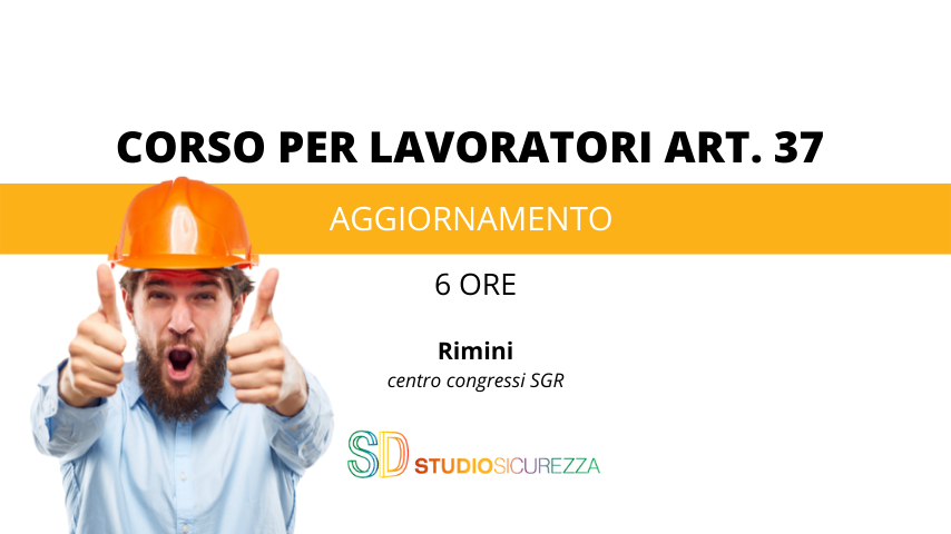 CORSO AGGIORNAMENTO PER LAVORATORI ART. 37 (6 ORE)