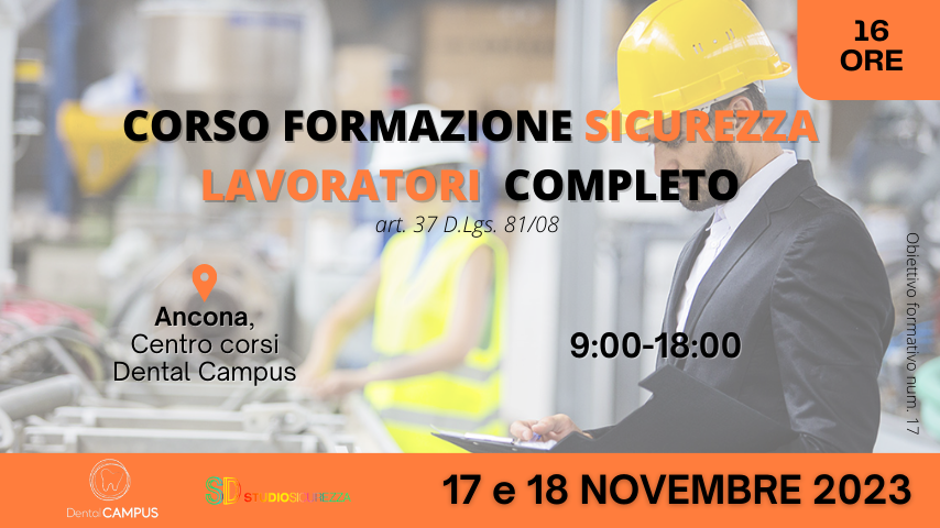 CORSO FORMAZIONE SICUREZZA LAVORATORI COMPLETO - 16 ORE