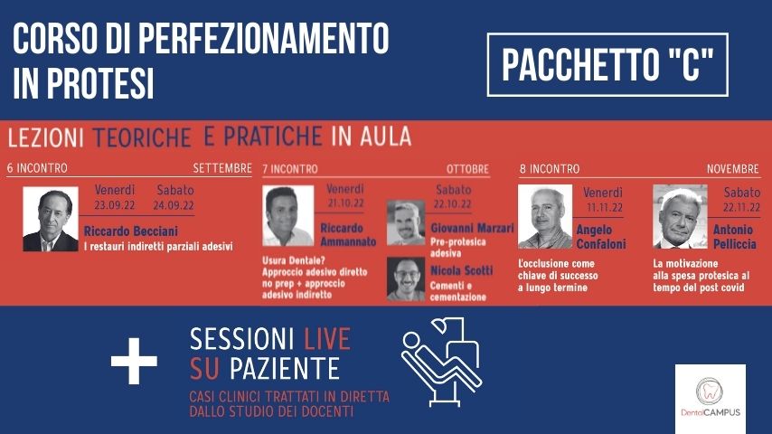 PACCHETTO "C" CORSO DI PERFEZIONAMENTO PROTESI 2022